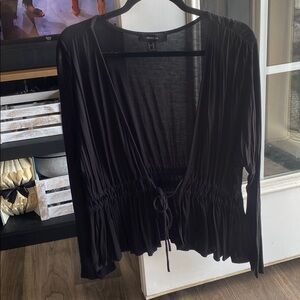 Tie front long sleeve